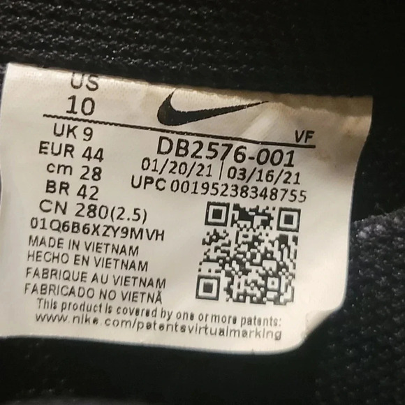 Nike Air Force 1/1 'Black Multi-Color' Mens 10 | Wmns 11.5 #DB2576 001 - Picture 13 of 13